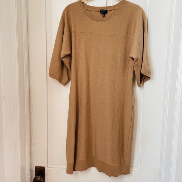 Talbots Merino Wool Tan Camel Sweater Dress - Picture 2 of 7